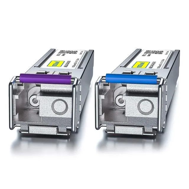 Alt view image 3 of 5 - 2-Pair of 1.25G SFP Bidi Transceiver, 1000Base-BIDI SingleMode Simplex LC Fiber Module for Cisco GLC-BX-D, Ubiquiti UniFi UF-SM-1G-S, Mikrotik and More, SMF 1490nm/1310nm, DDM, up to 20 km