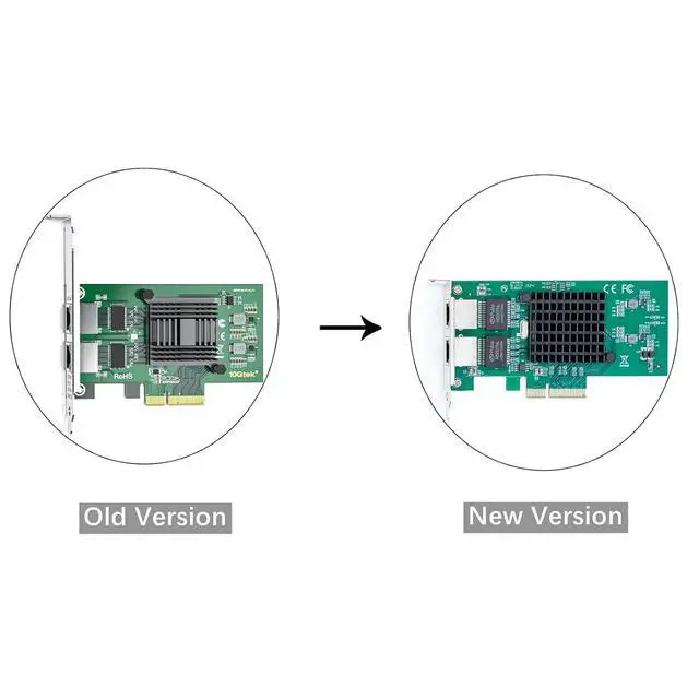 Alt view image 2 of 6 - Gigabit Ethernet PCIe RJ45 Network Card, Compare to Intel E1G42ET