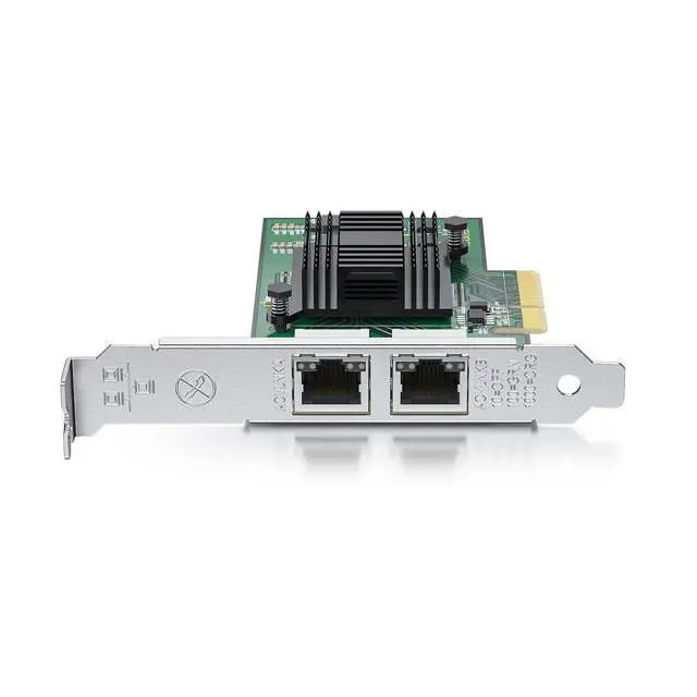 Alt view image 2 of 7 - 1G 1000Mbps Gigabit Ethernet Converged Network Adapter (NIC) with Intel I350AM2 Controller, Ethernet PCI Express Network Card, Dual Copper RJ45 Ports, PCIE 2.0 X4, Compare to Intel I350-T2