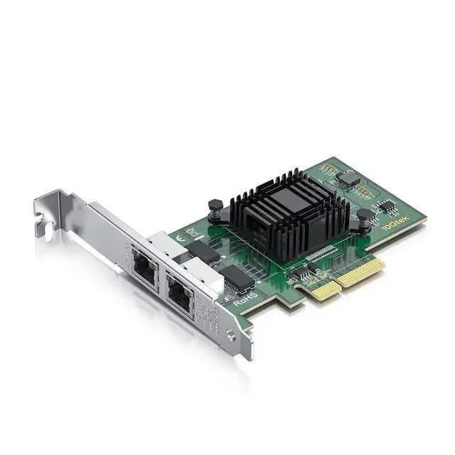 Alt view image 7 of 7 - 1G 1000Mbps Gigabit Ethernet Converged Network Adapter (NIC) with Intel I350AM2 Controller, Ethernet PCI Express Network Card, Dual Copper RJ45 Ports, PCIE 2.0 X4, Compare to Intel I350-T2