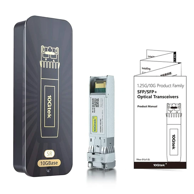 Alt view image 6 of 6 - 10GBase-SR SFP+ Transceiver, 10G 850nm MMF Module for Cisco SFP-10G-SR, Meraki, Ubiquiti UniFi UF-MM-10G, Mikrotik, Netgear, D-Link, Supermicro, TP-Link and More, up to 300m, Pack of 4