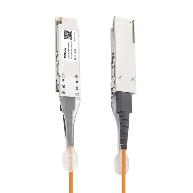 Alt view image 3 of 3 - 40G QSFP+ AOC Cable - 40GBASE Ethernet Active Optical Cable, QDR, MMF for Cisco QSFP-H40G-AOC10M, Supermicro CBL-QSFP+AOC-10M and Open Switch, 10-Meter