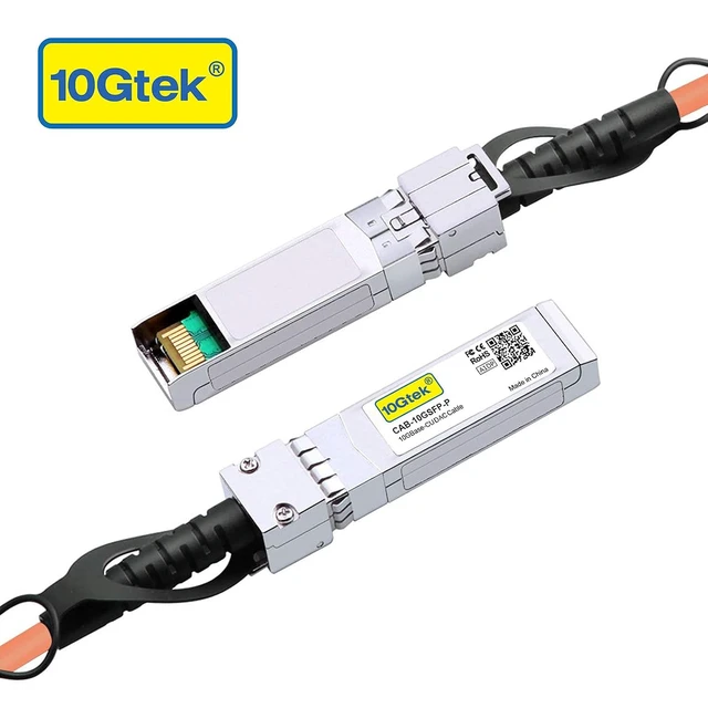 Alt view image 2 of 7 - Orange Colored 10G SFP+ DAC Cable - Twinax SFP Cable for Ubiquiti UACC-DAC-SFP10-1M, 1-Meter(3.3ft), 2 Pack