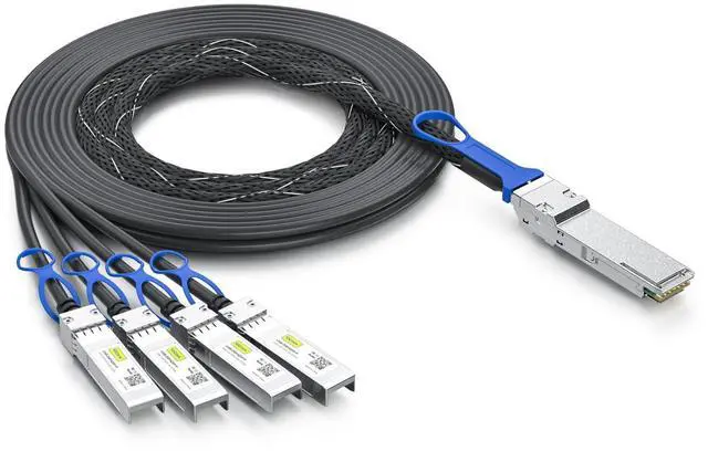 Main image of 100G QSFP28 to 4X 25G SFP28 Breakout DAC Passive Direct Attach Copper Twinax Cable for Cisco QSFP-4SFP25G-CU3M, Ubiquiti, Arista, Supermicro and More, 3-Meter(10ft)
