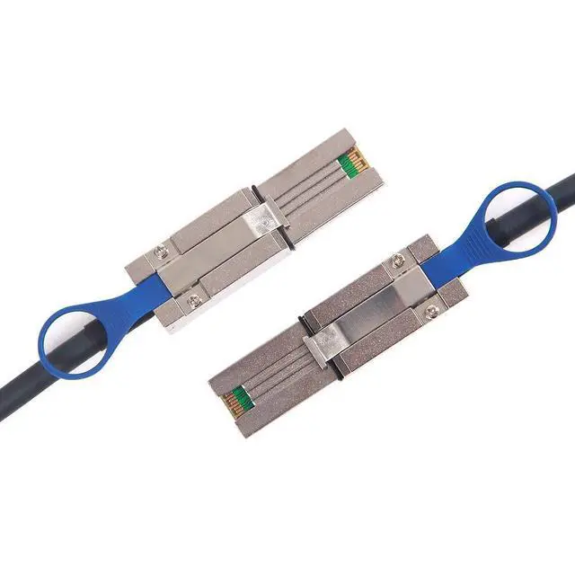 Alt view image 3 of 5 - SFF-8088 to SFF-8088 External Mini SAS HD Cable, 3G/6Gbps SAS2.0 26Pin Hybrid Cable Attached SCSI for Raid, DAS, and Servers, 100-Ohm, 1-m(3.3ft), 2-Pack