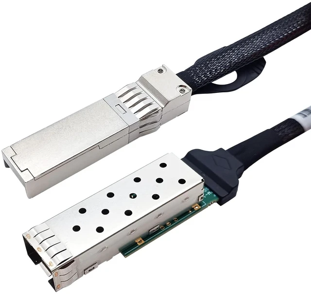 Main image of 10G SFP+ to SFP+ Extender Cage with EEPROM on Cage Side, 3M Flat Cable in Nylon Jacket, 30AWG, 75cm