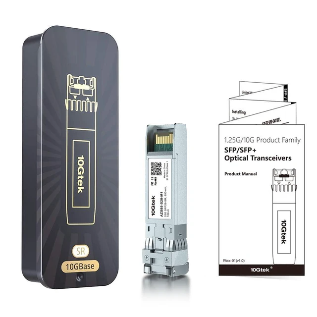 Alt view image 6 of 6 - 25G SFP28 SFP+ SR Transceiver, 25GBase-SR Duplex LC MMF Optical Module for Intel E25GSFP28SR, 850nm, DDM, up to 100m, Pack of 2