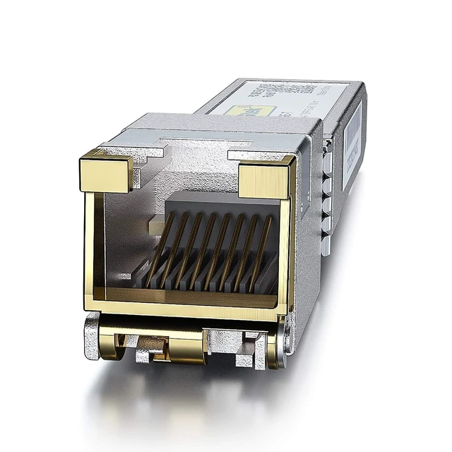 Alt view image 2 of 6 - SFP+ to RJ-45 10GBase-T Copper Ethernet Transceiver, RJ-45 SFP+ CAT.6a Module, up to 30-Meter, for Dell Force10 GP-10GSFP-T, Dell EMC SFP-10G-T