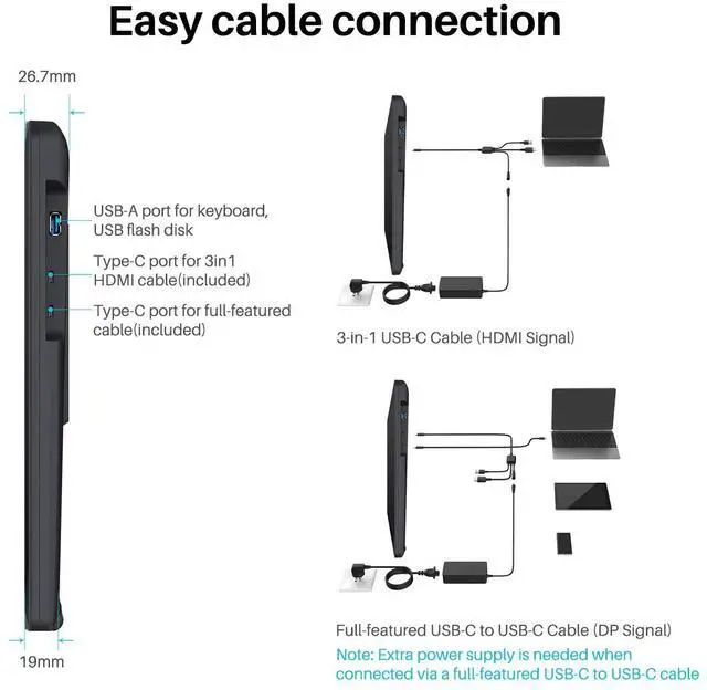 Alt view image 3 of 7 - Kamvas 22 Plus QLED Drawing Tablet with Full-Laminated Screen with Slim Pen PW550S PenTech 3.0+