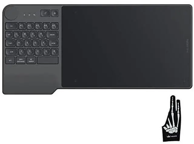 Main image of Inspiroy Keydial KD200 Bluetooth 5.0 Wireless Graphics Drawing Tablet with Keyboard Dial 5 Customized Express Keys Battery-Free Stylus PW517 Tilt for PC, Mac, Android, with Skeleton Artist Glove