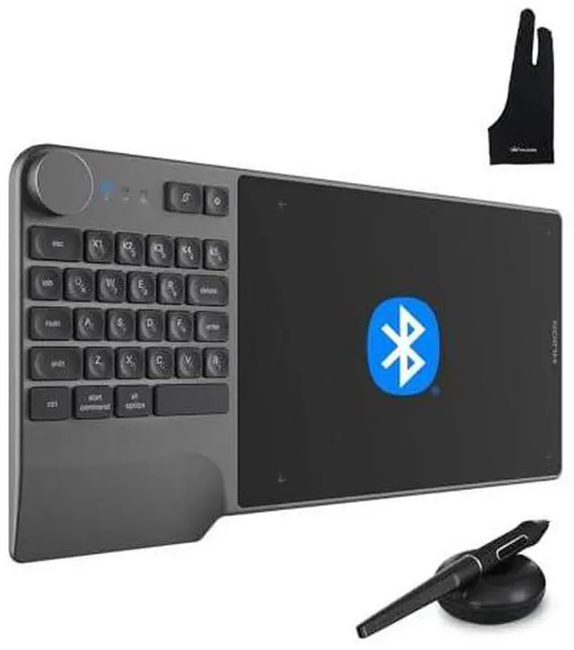 Main image of Inspiroy Keydial KD200 Drawing Tablet and Palm Rejection Artist Glove