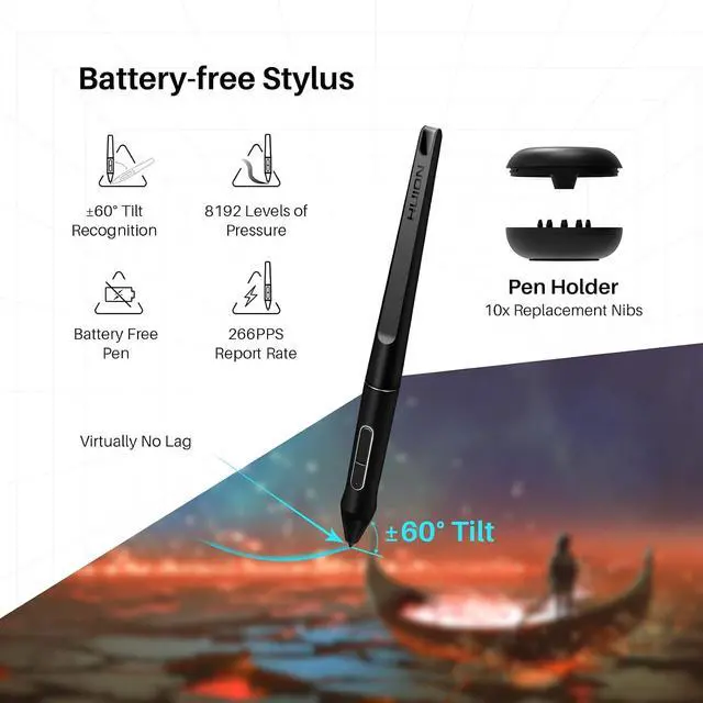 Alt view image 5 of 7 - KAMVAS Pro 16 Drawing Tablet with Screen, 15.6 inch Pen Display Anti-Glare Glass 6 Shortcut Keys Adjustable Stand, Keydial Remote Bluetooth Programmable Keypad