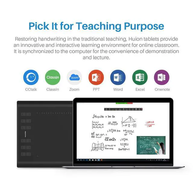 Alt view image 7 of 7 - Inspiroy H1060P Graphics Drawing Tablet, 10 x 6.25 in, 12+16 Hot Keys