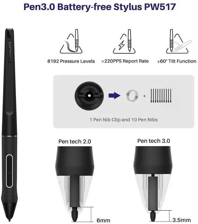 Alt view image 4 of 7 - Kamvas 24 QHD Drawing Tablet with Screen, 2.5K Graphics Art Tablet, 23.8inch Drawing Monitor USB-C Connection for Artist, Work with Mac, Windows, Linux, Android