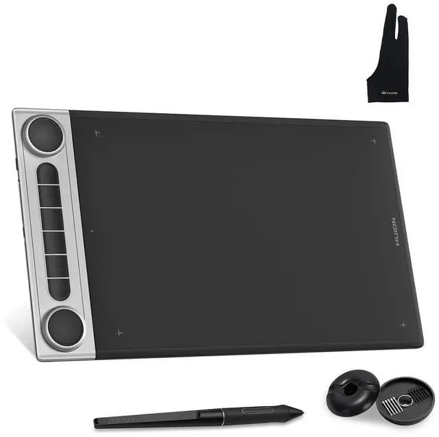 Main image of Inspiroy Dial 2 10.5 x 6.56inch Bluetooth Wireless Graphics Drawing Tablet with Dual Dials Battery-Free Stylus for Digital Art and Large Size Glove