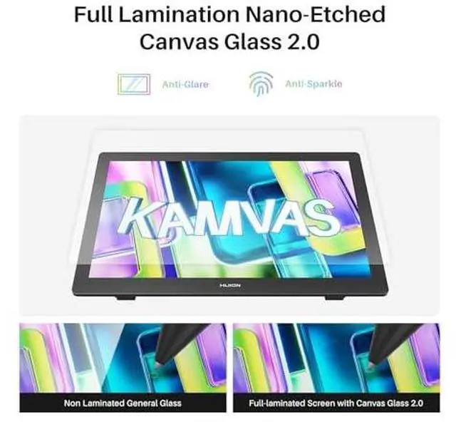 Alt view image 5 of 7 - Kamvas 22 (Gen 3) 21.5 Inch 2.5K 90Hz Drawing Tablet with Screen and Single Monitor Arm