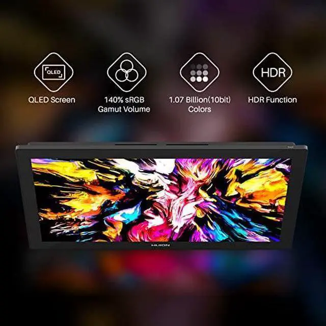 Alt view image 2 of 6 - Kamvas Pro 24 4K UHD Graphics Drawing Tablet with Full-Laminated Screen Anti-Glare Glass, Battery-Free Stylus, Keydial Mini KeyPad and Keydial Remote Bluetooth Programmable Keypad