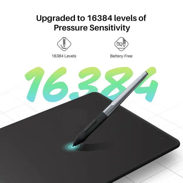Alt view image 2 of 7 - HS64 OSU Drawing Tablet 16384 Pen Pressure
