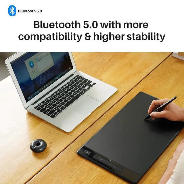 Alt view image 3 of 7 - Inspiroy Giano G930L Wireless Graphics Drawing Tablet Bunlde with ST300 Adjustable Drawing Tablet Stand