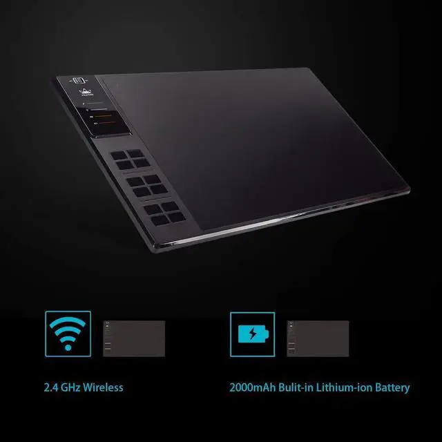 Alt view image 2 of 7 - WH1409 Wireless Graphic Drawing Tablet and Artist Glove