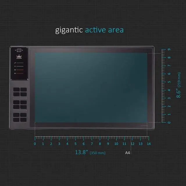 Alt view image 3 of 7 - WH1409 Wireless Graphic Drawing Tablet and Artist Glove