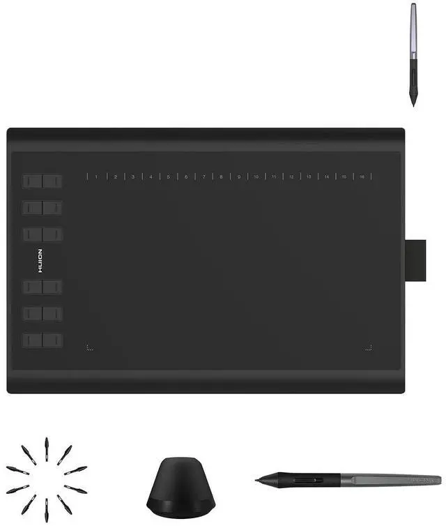 Main image of Inspiroy H1060P Graphics Drawing Tablet with 2 PCS Digital Pen PW100, OTG Adapter Included