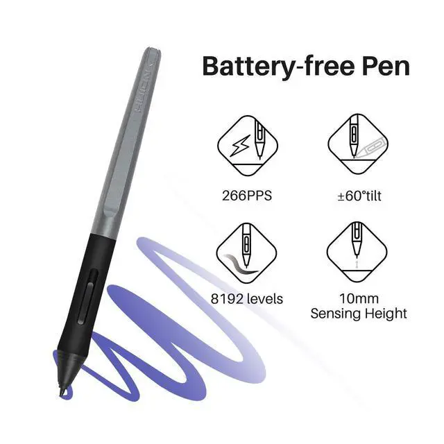 Alt view image 7 of 7 - Inspiroy H1060P Graphics Drawing Tablet with 2 PCS Digital Pen PW100, OTG Adapter Included