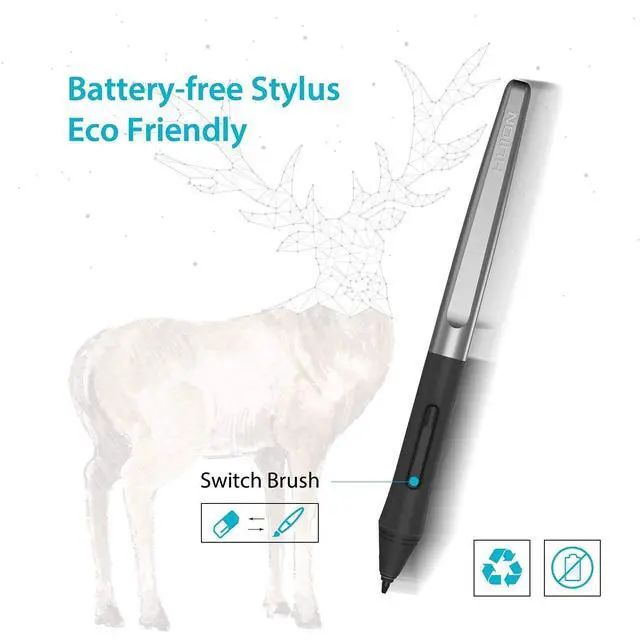 Alt view image 6 of 7 - HS610 Graphics Drawing Tablet Android Devices Supported and PW100 Battery-Free Stylus