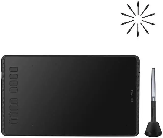 Main image of Inspiroy H950P Drawing Tablet Bundle with 10 Pack Replacement Nibs PN04