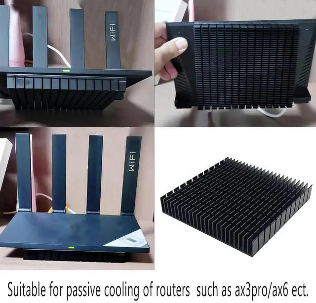 Alt view image 4 of 7 - JVFYI 120mm x 120mm x 20mm Aluminum Heatsink, Large Square Cooler for Router Cooling Base, Power Supply, IC, Graphics Card Memory Chip