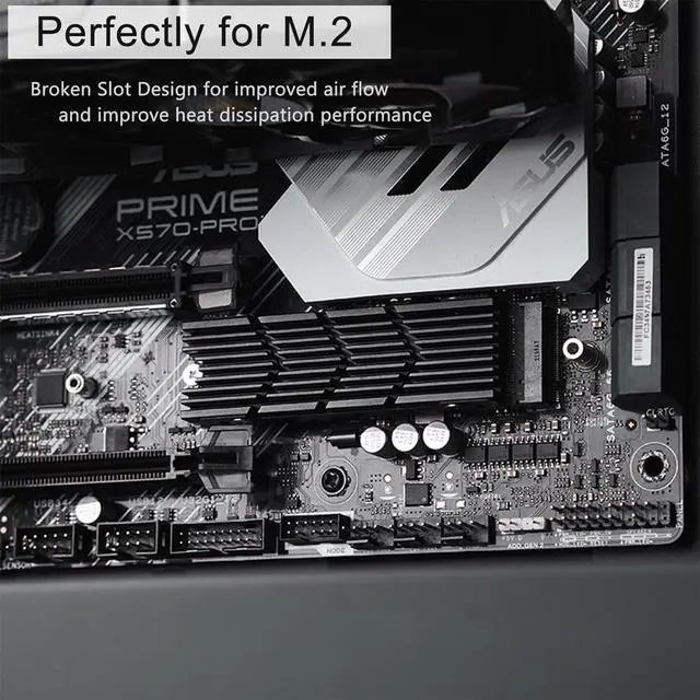 Alt view image 7 of 7 - JVFYI M.2 2280 SSD Heatsink for PS5 & PC, NVMe Cooler with Thermal Pad for Samsung 990/980/970, WD SN850/SN770, Seagate FireCuda 530