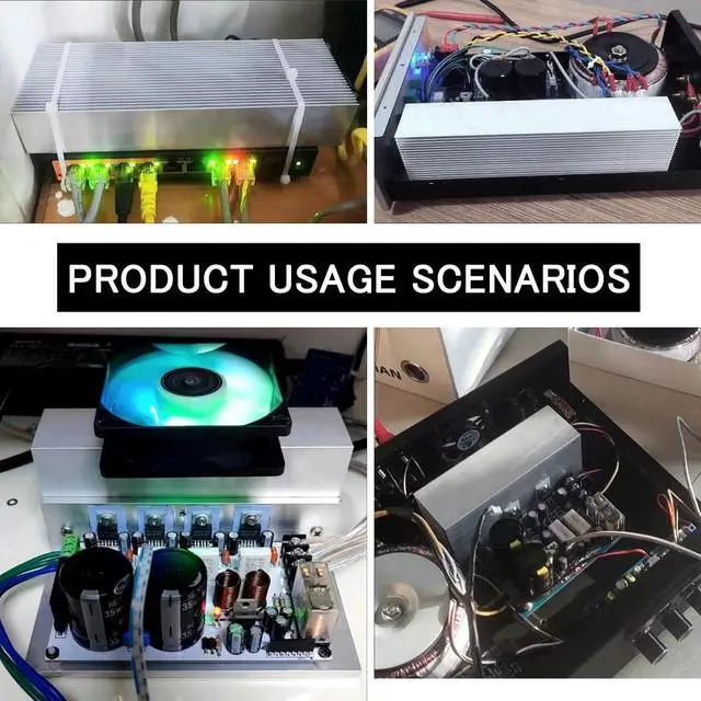 Alt view image 5 of 6 - JVFYI 100x69x36mm Aluminum Heatsink, High-Power 27-Fin Cooler for GPU, IC Module, LED PCB, Amplifier & Electronics