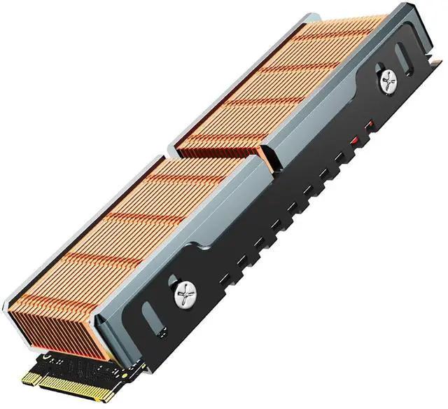 Main image of JEYI Finscold Q80 All-Copper M.2 Heatsink, High-Performance Passive NVMe SSD Cooler with Copper Fins for PC/PS5, Compatible with Samsung 980 Pro/970 EVO, WD Black SN850
