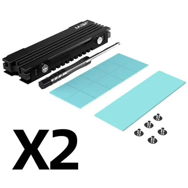 Alt view image 7 of 7 - JEYI FinsCold 007 Ultra Slim M.2 Heatsink 2-Pack, 7mm Low-Profile Aluminum Cooler for PS5/mATX/Mini-ITX, Passive NVMe SSD Heat Sink with Convective Fins