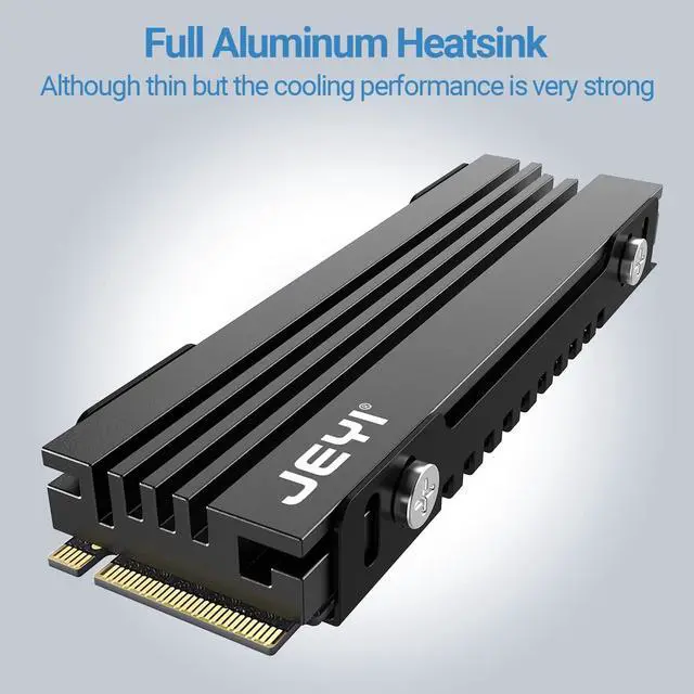 Alt view image 3 of 7 - JEYI FinsCold 007 Ultra Slim M.2 Heatsink 2-Pack, 7mm Low-Profile Aluminum Cooler for PS5/mATX/Mini-ITX, Passive NVMe SSD Heat Sink with Convective Fins