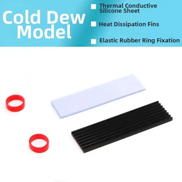 Main image of GMTA Cold Dew M.2 SSD Cooler, Black NVMe Heatsink with Turbo Fan for SSD Active Cooling, Compatible with 2280 NGFF/NVMe