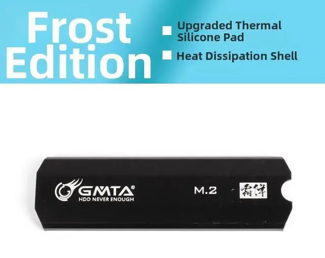 Main image of GMTA Frost Fall M.2 SSD Cooler, Black NVMe Heatsink with Turbo Fan for SSD Active Cooling, Compatible with 2280 NGFF/NVMe