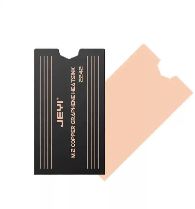Alt view image 4 of 4 - JEYI 2242/2230 SSD Heatsink Kit, 2-Pack 0.15mm Ultra-Thin Graphene Copper Cooler for Laptop & Gaming Console