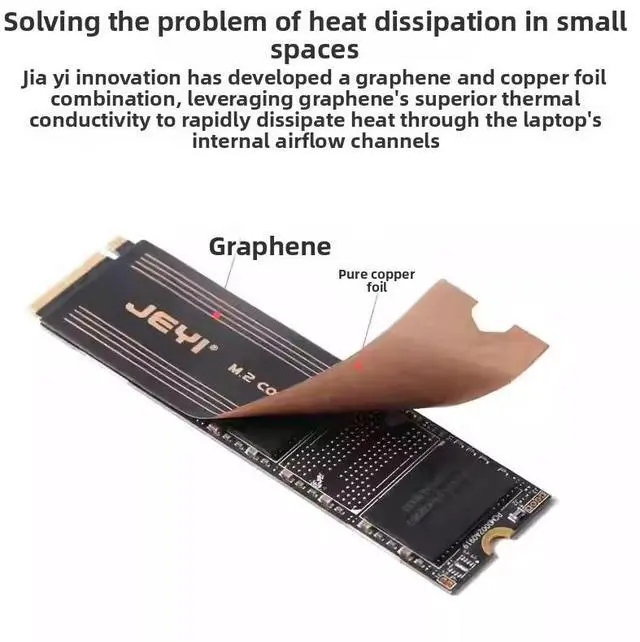 Alt view image 3 of 6 - JEYI Pure Copper M.2 SSD Heatsink, 4-Pack Double-Sided Copper Foil Cooler for NVMe Laptop/Desktop, Ultra-Thin Thermal Pads for Maximum Heat Dissipation