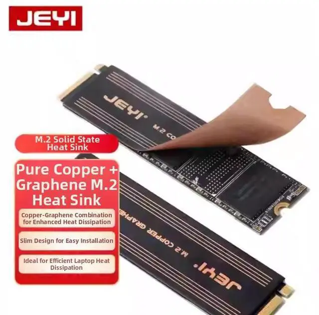 Alt view image 2 of 6 - JEYI Pure Copper M.2 SSD Heatsink, 4-Pack Double-Sided Copper Foil Cooler for NVMe Laptop/Desktop, Ultra-Thin Thermal Pads for Maximum Heat Dissipation