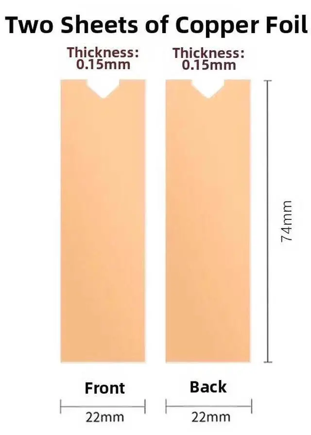 Main image of JEYI Pure Copper M.2 SSD Heatsink, 2-Pack 0.15mm Ultra-Thin Copper Foil Cooler for NVMe Laptop/Desktop, 100% Copper Material for Maximum Thermal Conductivity