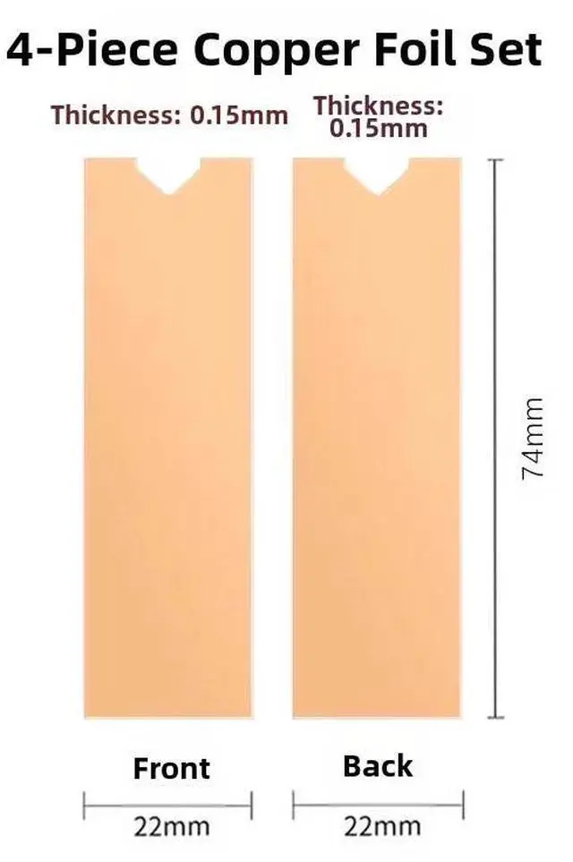 Main image of JEYI Pure Copper M.2 SSD Heatsink, 4-Pack Double-Sided Copper Foil Cooler for NVMe Laptop/Desktop, Ultra-Thin Thermal Pads for Maximum Heat Dissipation