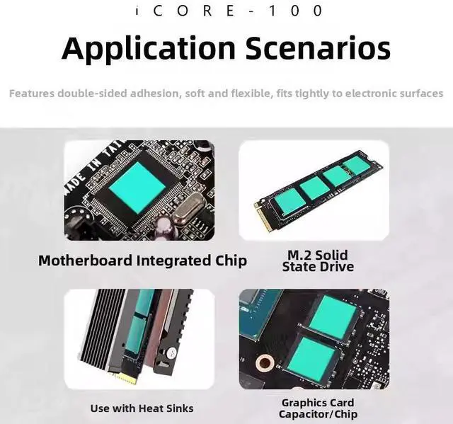 Alt view image 3 of 5 - JEYI Thermal Silicone Pad Set, 100-Pack High-Conductivity Thermal Pads for CPU/GPU/SSD, Computer Cooling Silicon Sheet for Laptop & Desktop PC