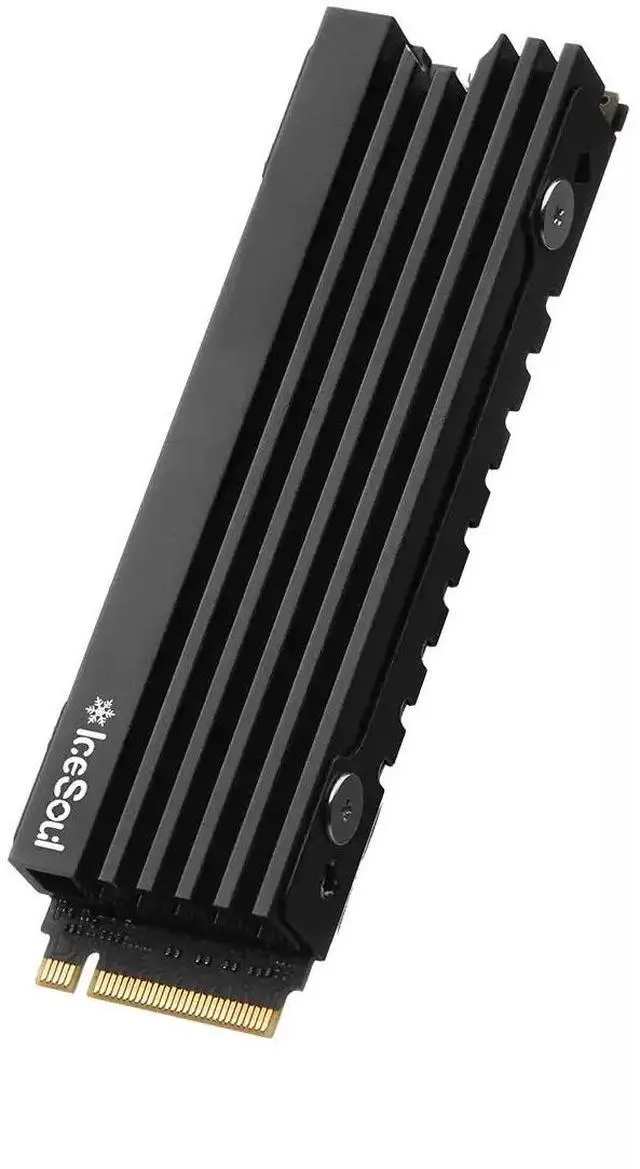 Main image of JVFYI Ice Soul 06 Heatsink, Black Aluminum Cooler for PS5 Slim & Desktop 2280 SSD, Ultra-Thin Heat Spreader