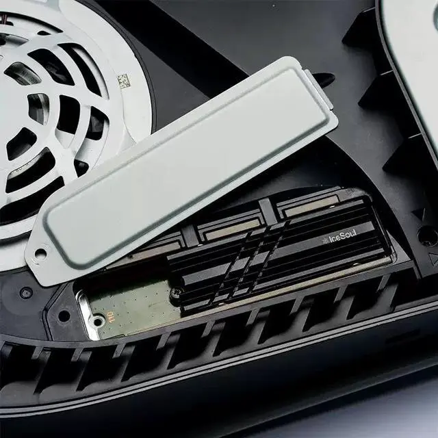 Alt view image 5 of 6 - JVFYI Ice Soul 01 M.2 2242 SSD Heatsink, Compact Dual-Side Cooler for PS5 Slim & Ultra-Thin Laptop NVMe SSD, Space-Optimized Heat Spreader