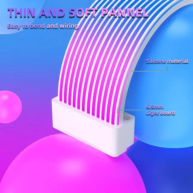 Alt view image 2 of 7 - JVFYI 2x8 RGB PSU Cables Strips,Addressable ARGB Strip for 12VHPWR 8 Pin 2x8 Pin GPU Extension Cable Modular Cable,5V3Pin SYNC,Customized PC Cases 10In