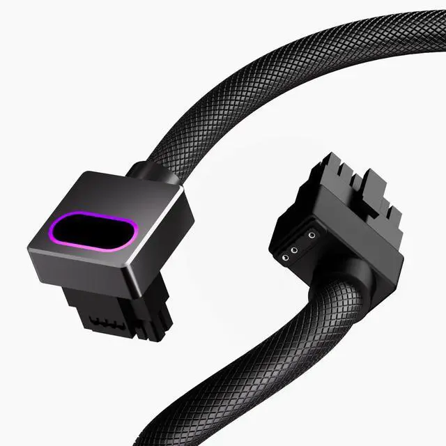 Alt view image 7 of 7 - JVFYI Black Cable Kit 24PIN Extension Cable*1+16PIN Modular Cable*1+8P CPU Extension Cable*1