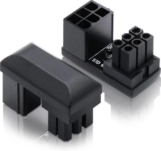 Main image of JVFYI GPU VGA PCIe 6 Pin U Turn 180 Degree Angle Connector Power Adapter Board for Desktop Graphics Card-Standard+Reverse Type 2-Pack