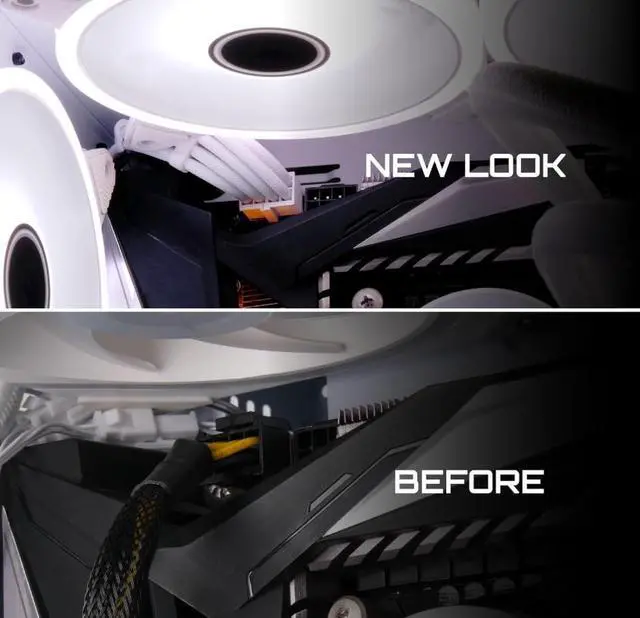 Alt view image 3 of 7 - JVFYI 8-Pin Female to CPU 8-Pin (4+4) ATX 4 Pin Male Power Supply Adapter Extension Cable for Motherboard 11.8 inch (30 cm)-All White