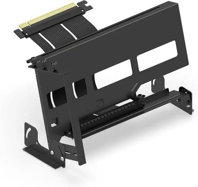 Main image of PCIe 4.0 GPU Mount Bracket Graphic Card Holder Multi-Angle Adjustment, Video Card VGA Support Kit with PCIe 4.0 X16 Gen4 17cm/6.69in Riser Cable - Black